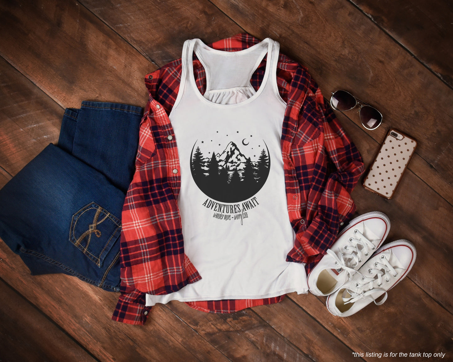 ADVENTURES AWAIT Premium Adult Tank – Lightweight & Versatile