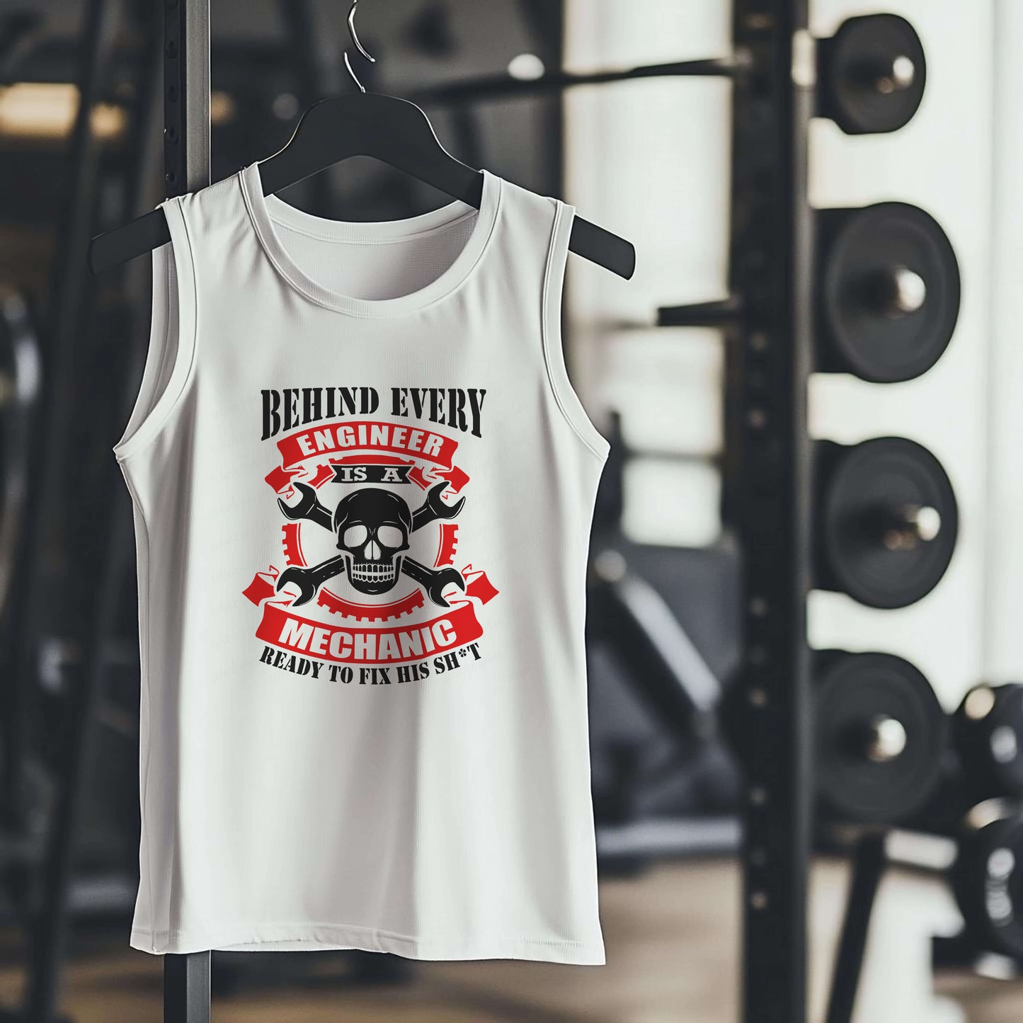 BEHIND EVERY ENGINEER IS A MECHANIC READY TO FIX HIS SH*T Premium Adult Tank – Lightweight & Versatile