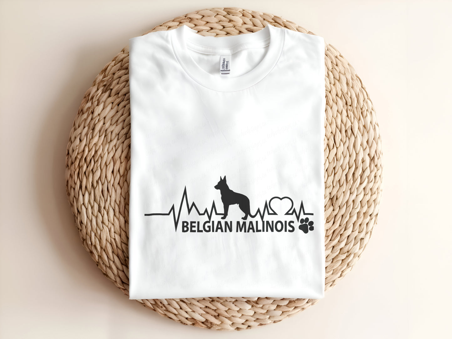 Belgian Malinois t-shirt for adults, unisex graphic tee for dog owners and canine enthusiasts.