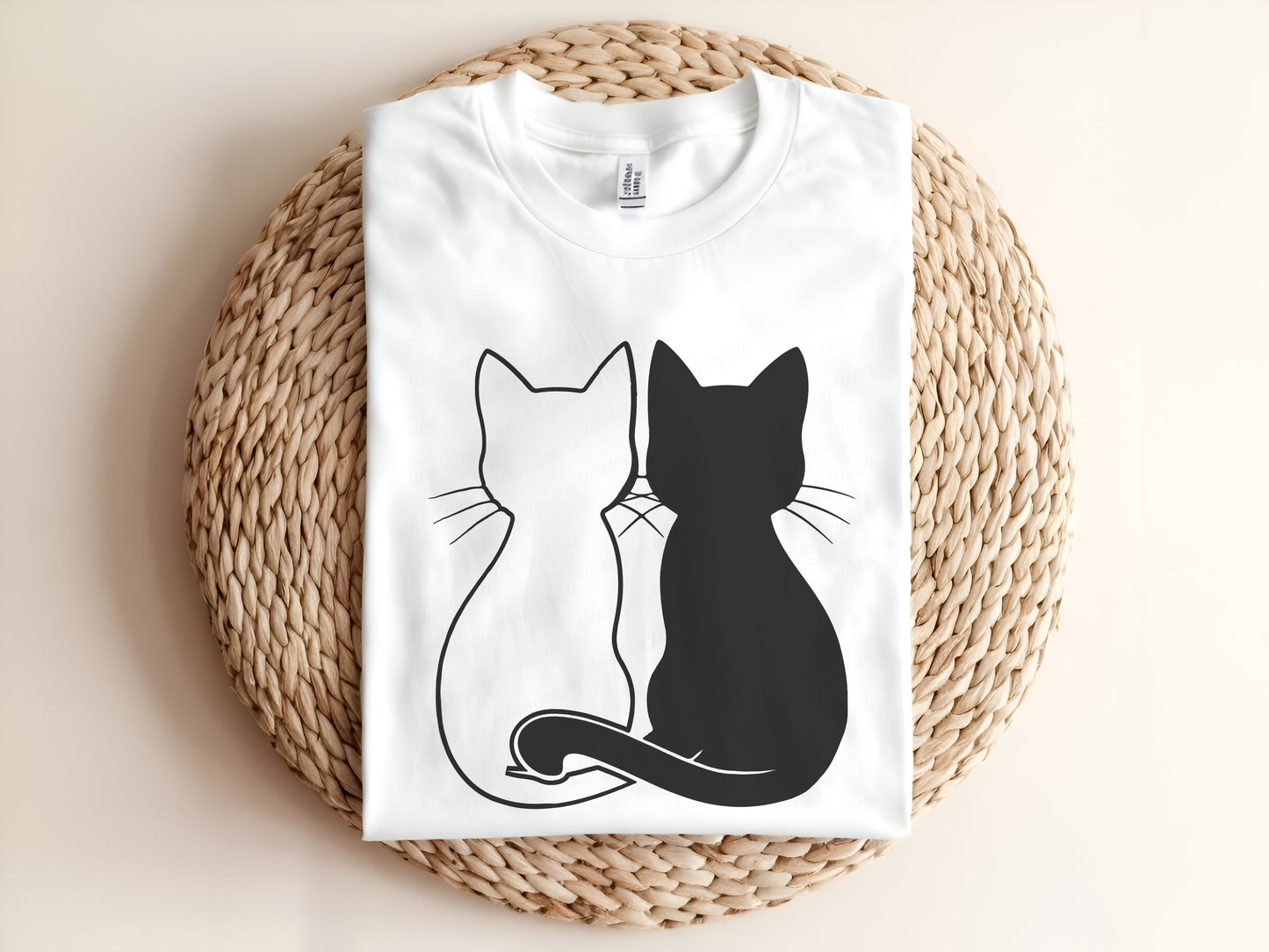 Cat Silhouettes Adult Graphic Tee