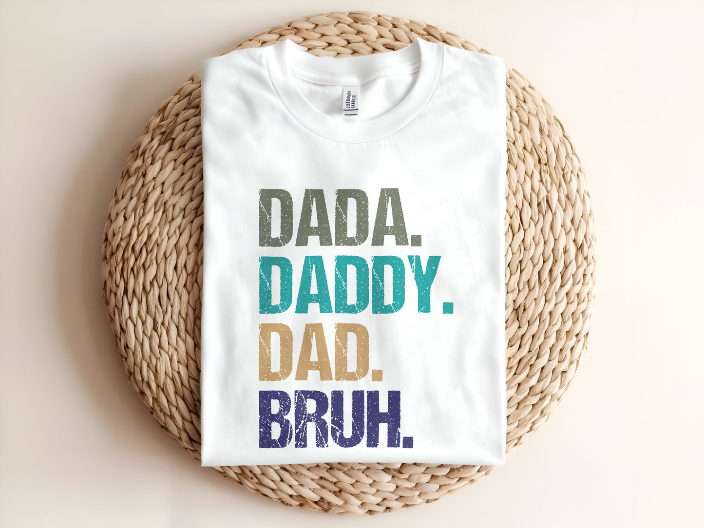 DADA DADDY DAD BRUH Adult Graphic Tee