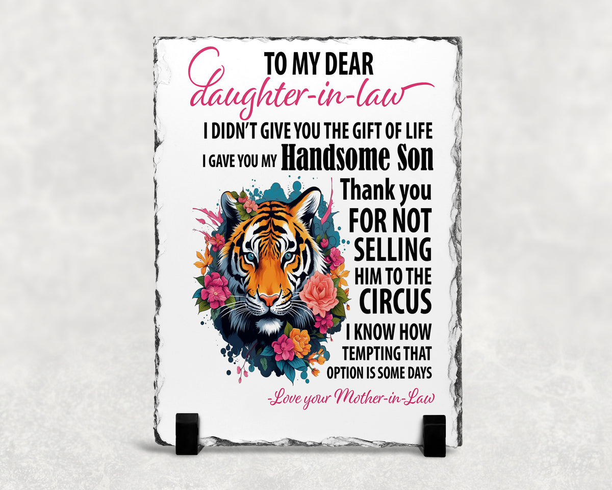 Dear Daughter in Law Slate Plaque