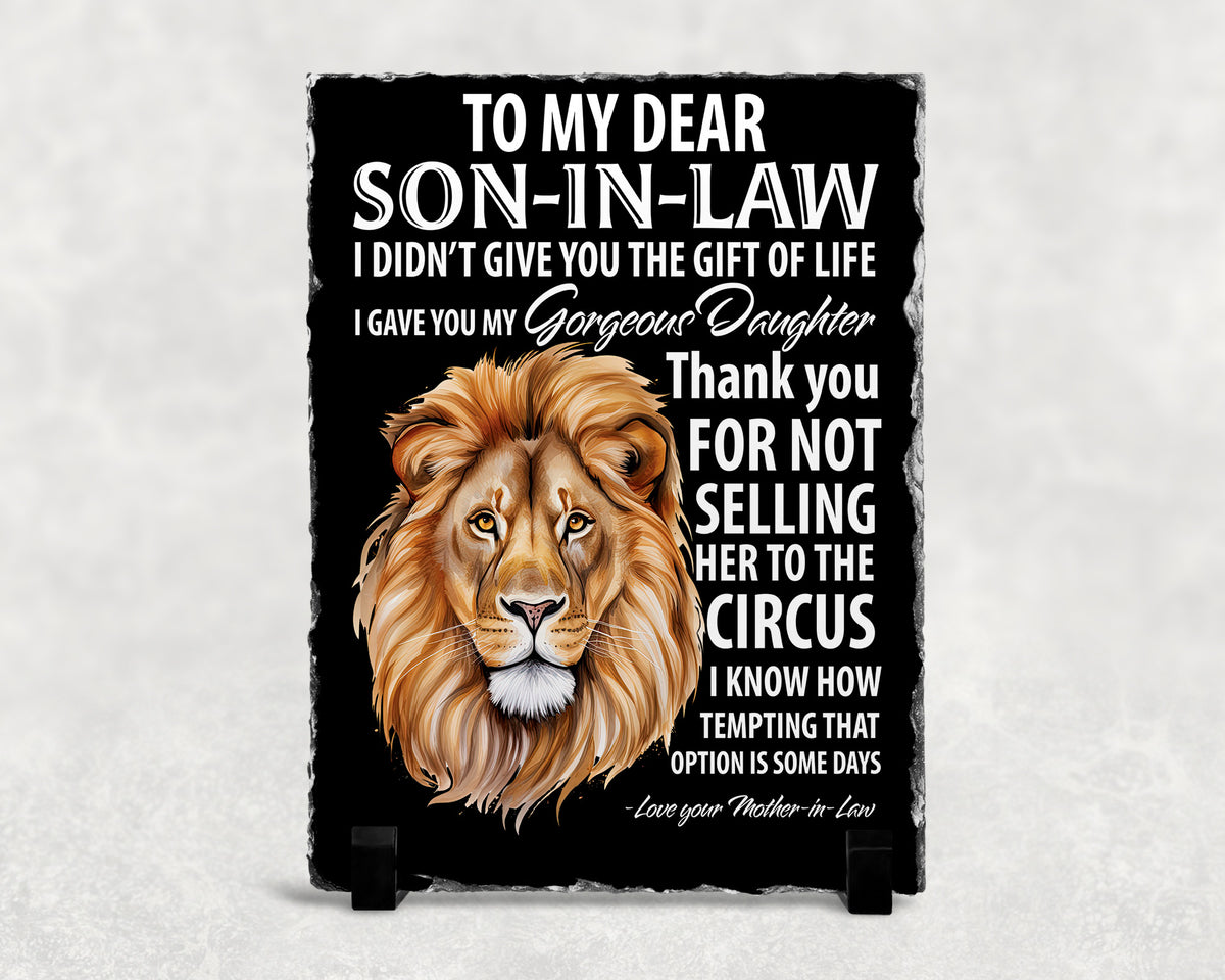 Dear Son in Law Slate Plaque