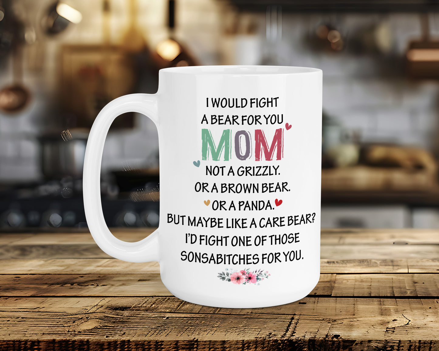 Fight a Bear MOM Classic Ceramic Mug