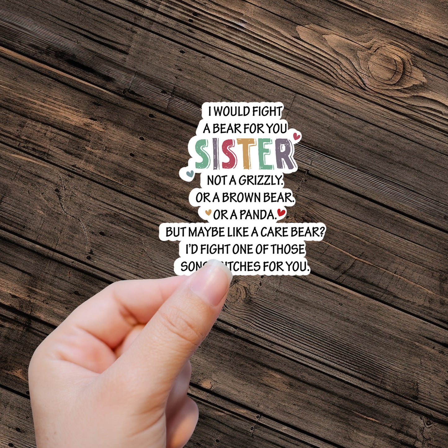 Fight a Bear Sticker - Premium Vinyl Sticker - Weatherproof & Easy to Apply