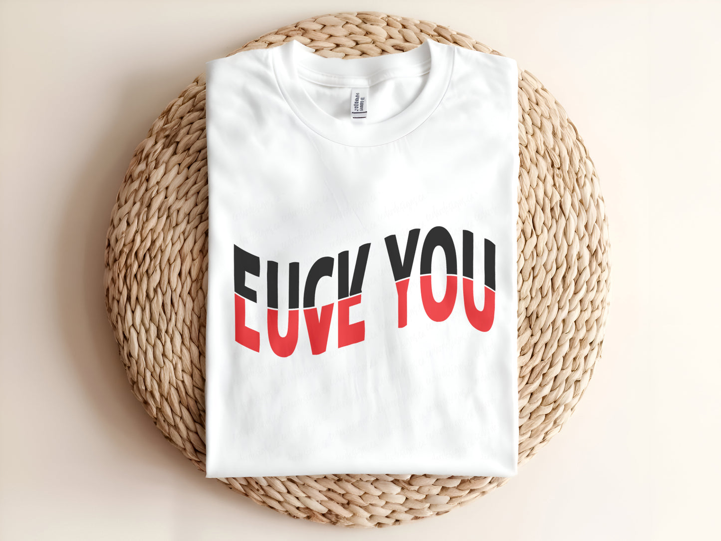 FUCK YOU LOVE YOU Adult Graphic Tee