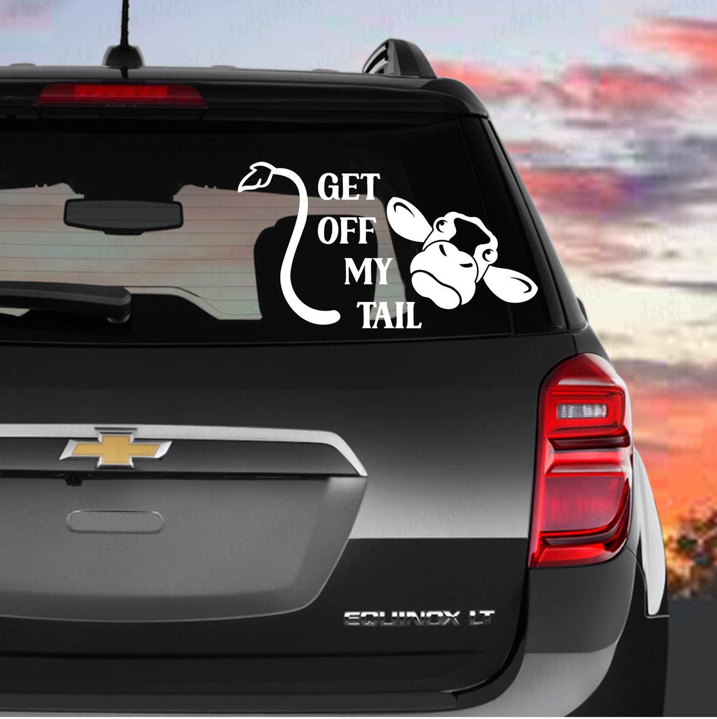 GET OFF MY TAIL Decal, Premium Vinyl Decal - Weatherproof & Easy to Apply!