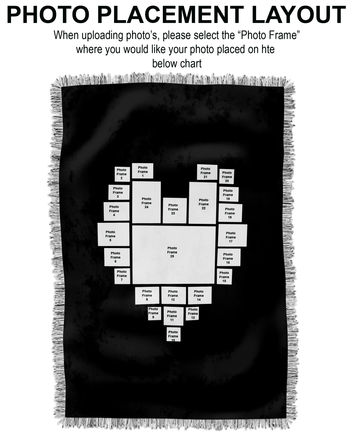 Heart Custom Photo Blanket
