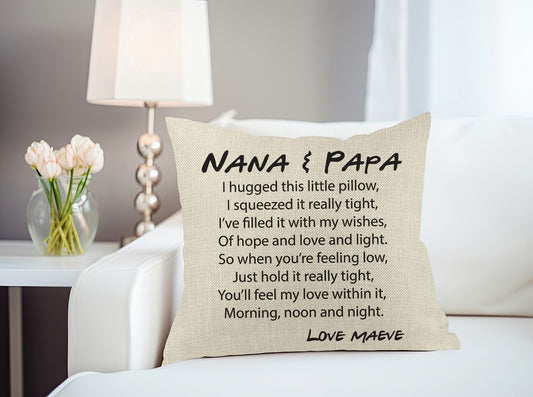 We hugged this little pillow Throw Pillow