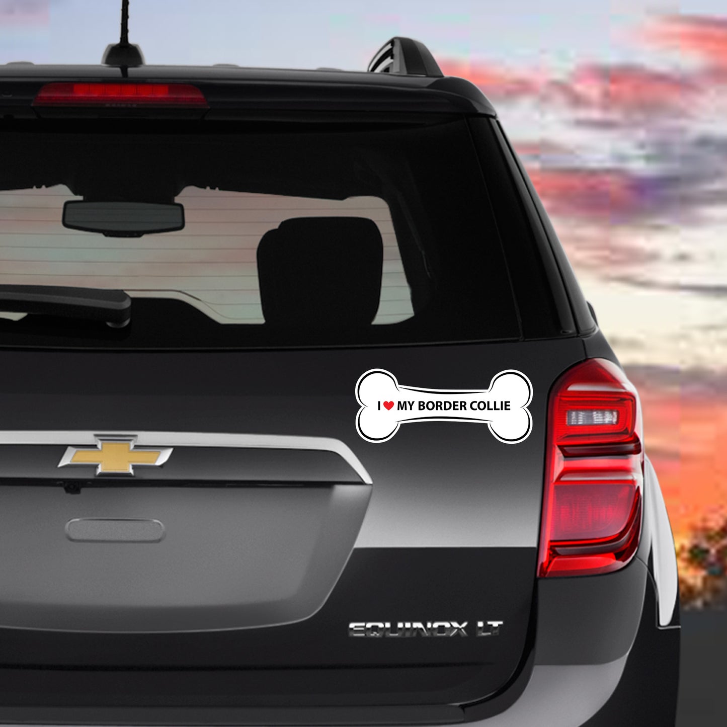 I Love My Border Collie Sticker - Premium Vinyl Decal - Weatherproof & Easy to Apply