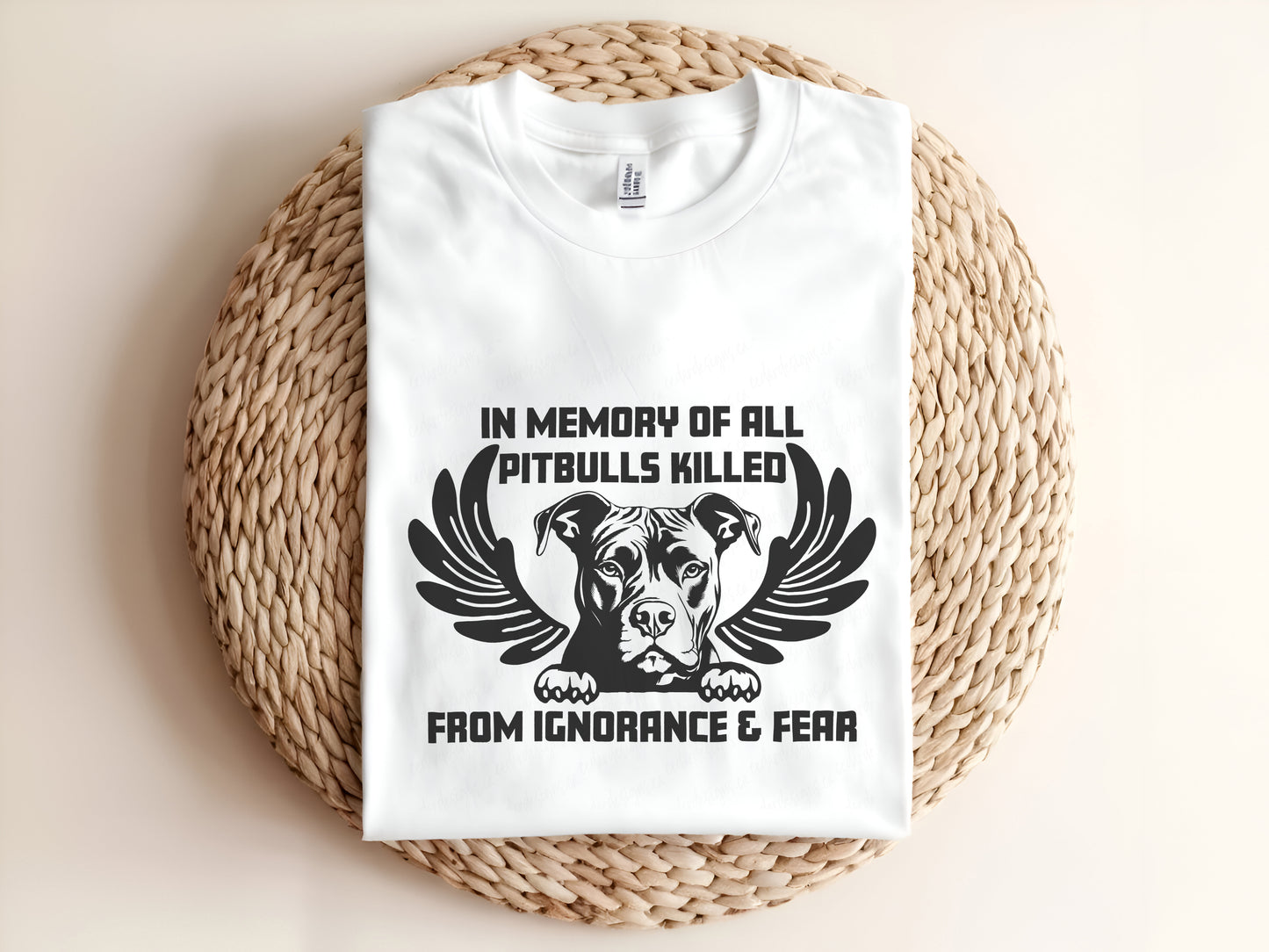 In Memory of all Pitbulls Adult T-Shirt