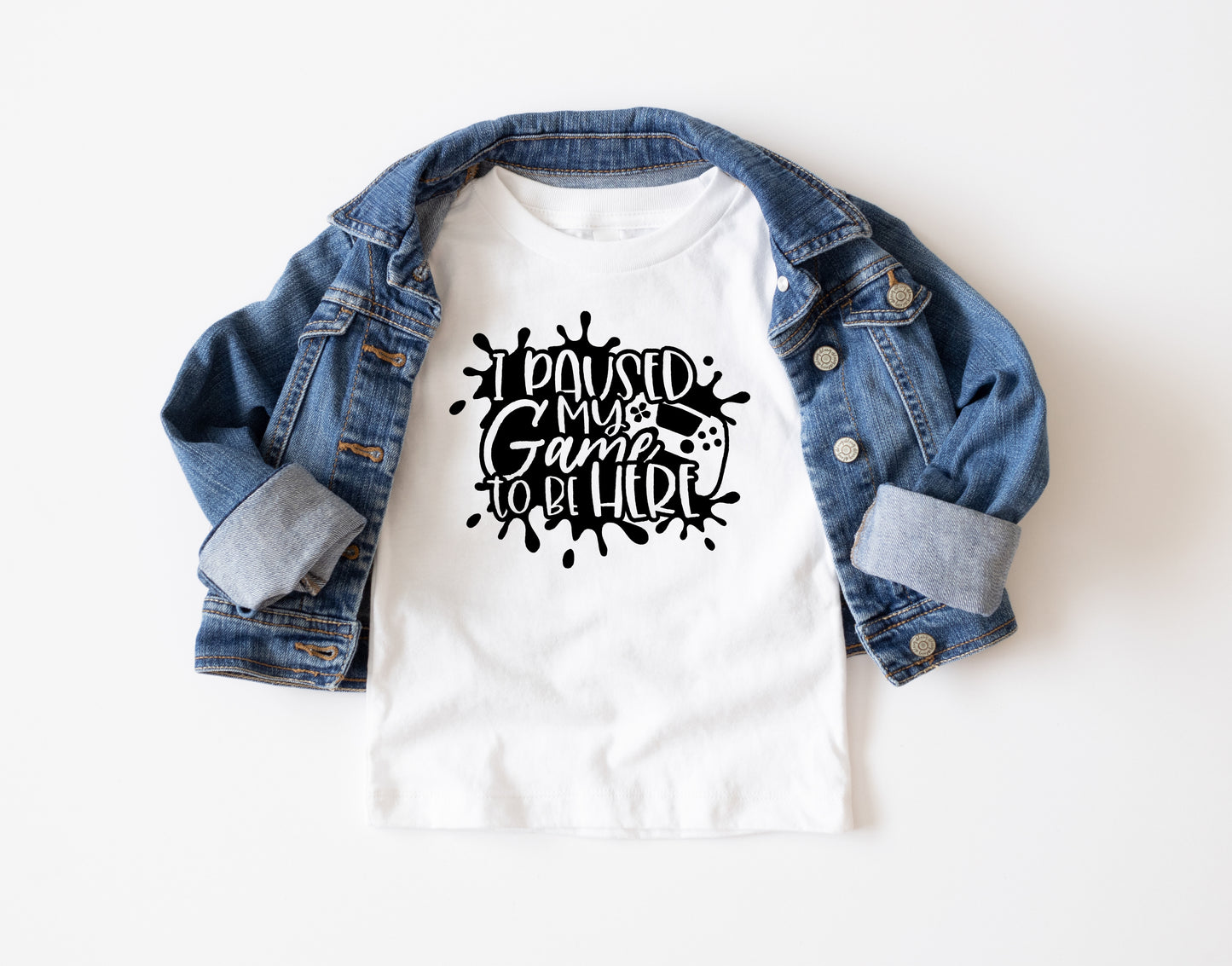 I Paused My Game to be Here Trendy Youth T-Shirt , Custom Graphic Tee for Kids, Soft & Stylish