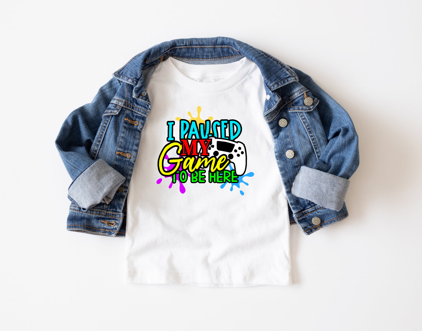 I Paused My Game to be Here Trendy Youth T-Shirt , Custom Graphic Tee for Kids, Soft & Stylish