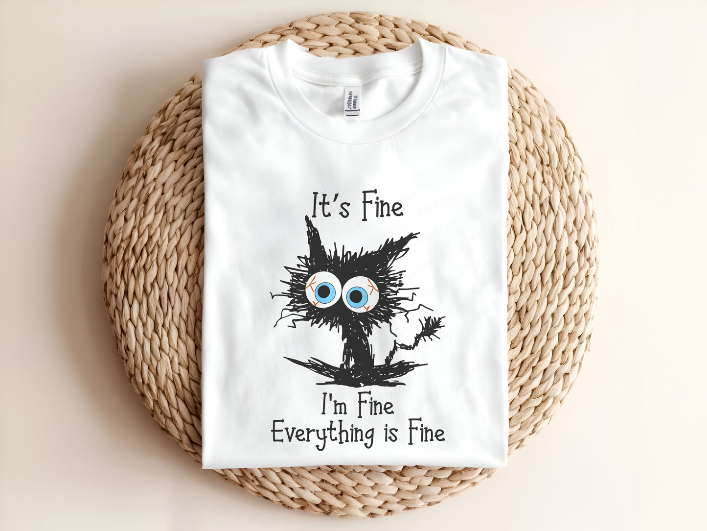 It's Fine I'm Fine Everything is Fine Adult Graphic Tee