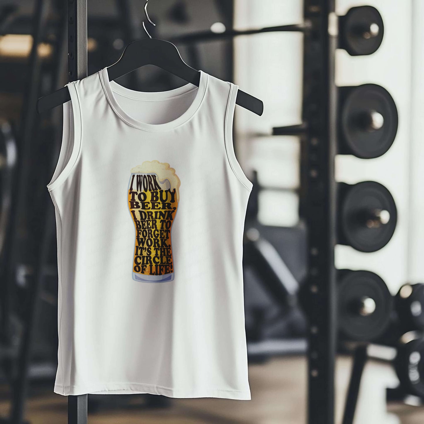 I WORK TO BUY BEER I DRINK BEER TO FORGET WORK IT'S THE CIRCLE OF LIFE Premium Adult Tank – Lightweight & Versatile