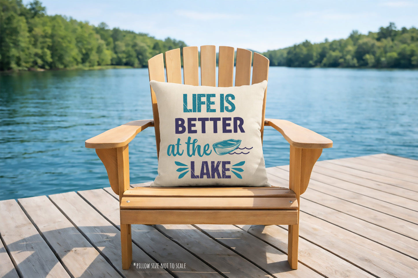 Life is Better at the Lake Throw Pillow