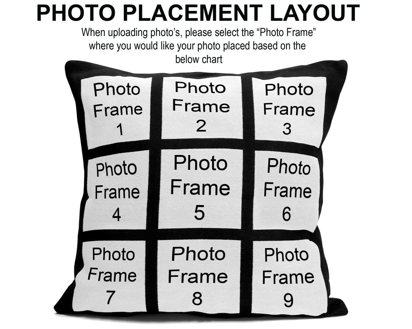 Design Your Own 9 Panel Custom Photo Pillow