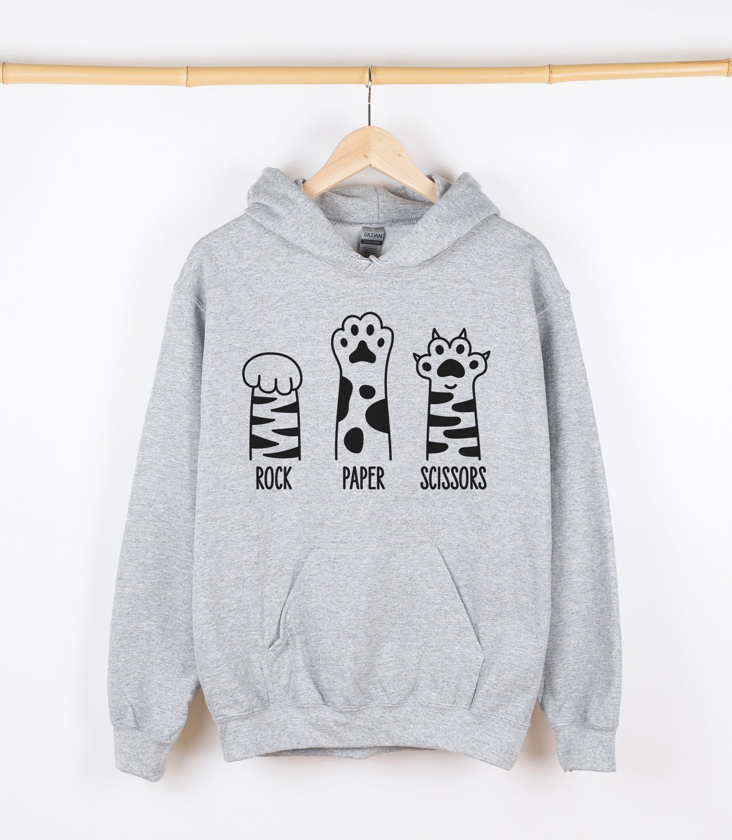 ROCK PAPER SCISSORS Cat Paws Sweatshirt, Crewdie, Hoodie, Full Zip-Up Hoodie