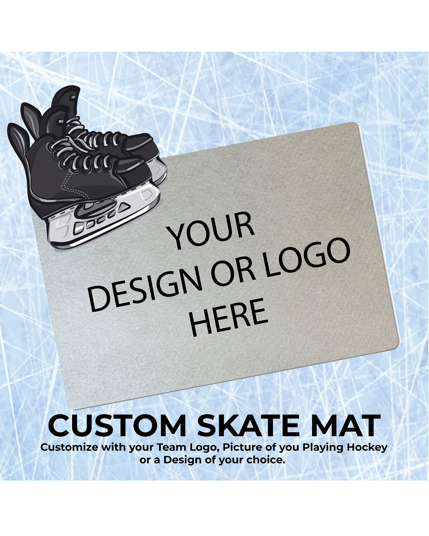 Personalized Hockey Skate Mat – Personalized Non-Slip Gear for the Rink & Locker Room