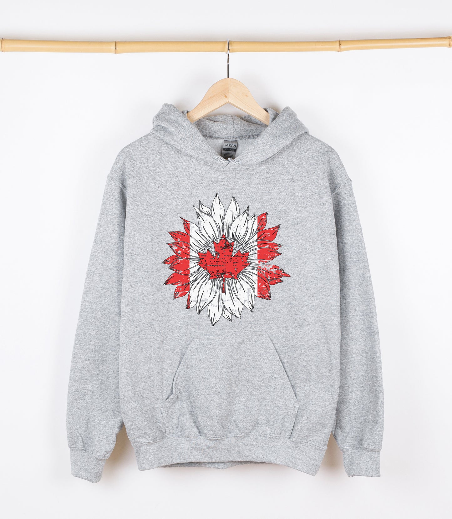 Sunflower Canada Flag Sweatshirt, Crewdie, Hoodie, Full Zip-Up Hoodie
