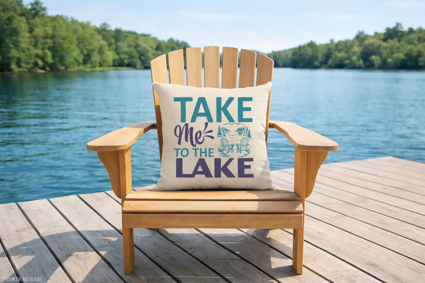 Take me to the Lake Throw Pillow
