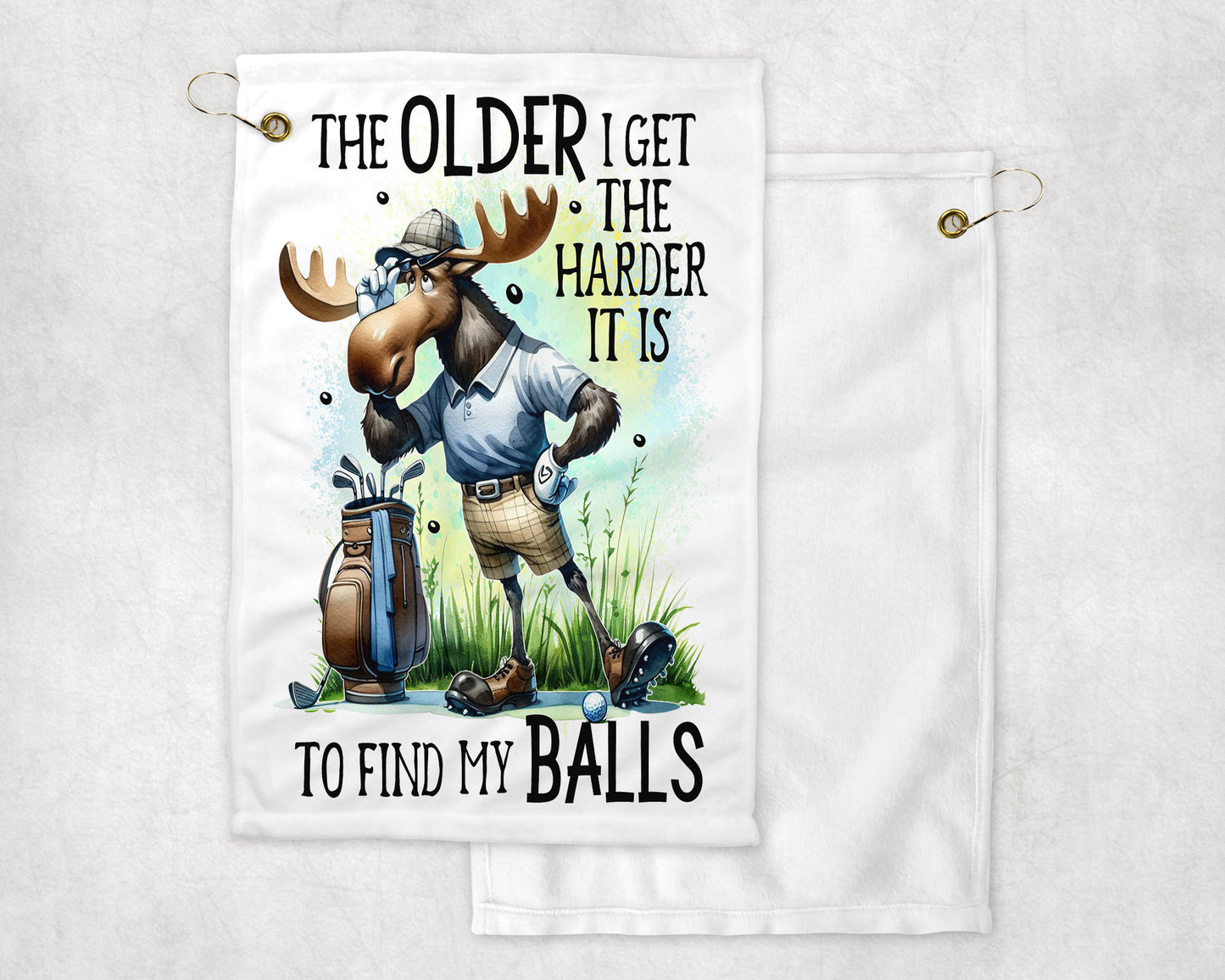 The Older I Get The Harder It Is to Find my Balls Golf Towel