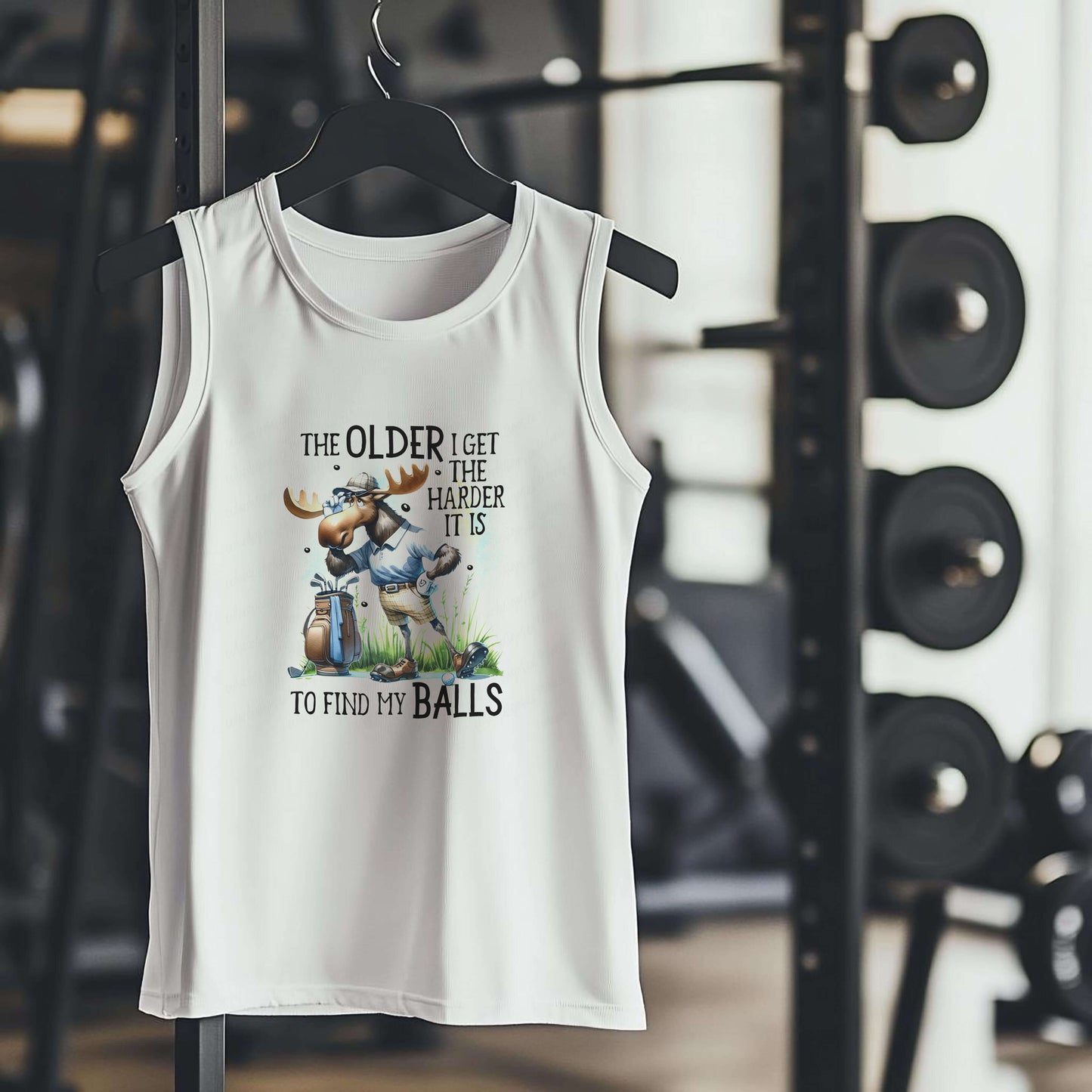 THE OLDER I GET THE HARDER IT IS TO FIND MY BALLS Premium Adult Tank – Lightweight & Versatile
