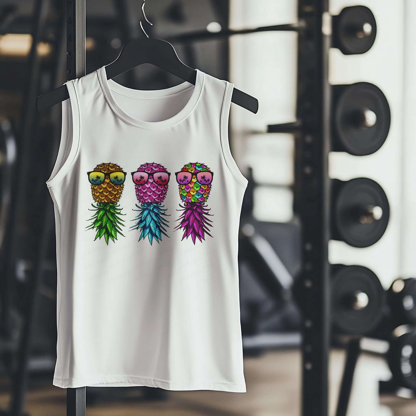 Upside Down Pineapples with Sunglasses Premium Adult Tank – Lightweight & Versatile