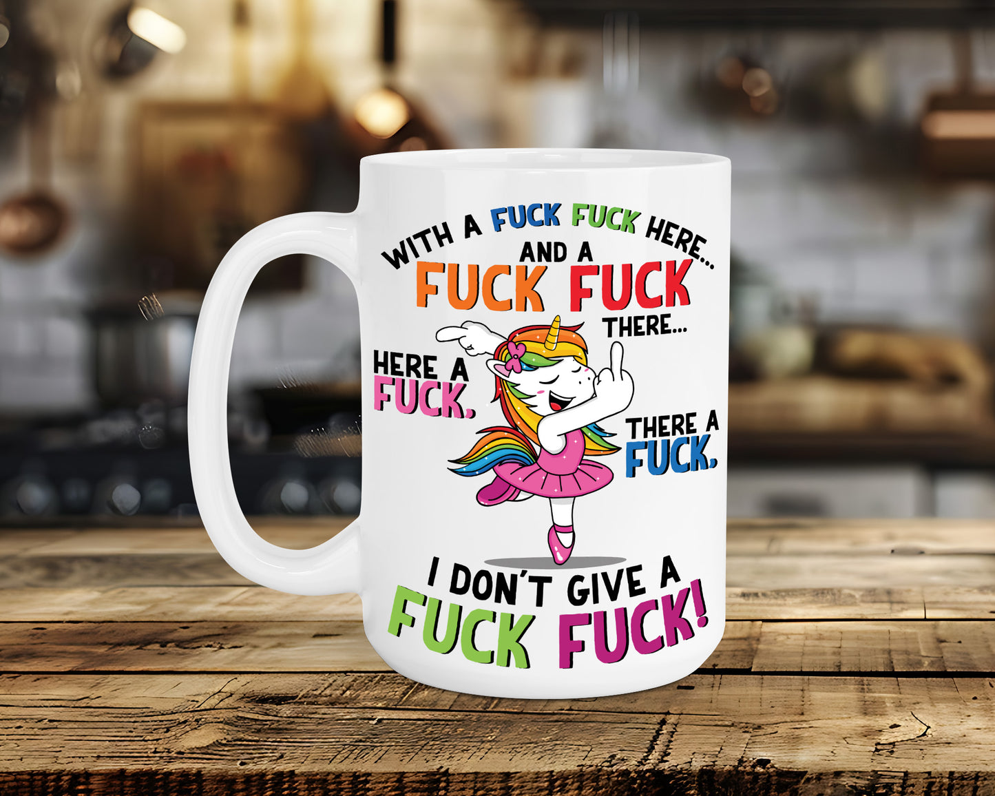 WITH A FUCK FUCK HERE Classic Ceramic Mug