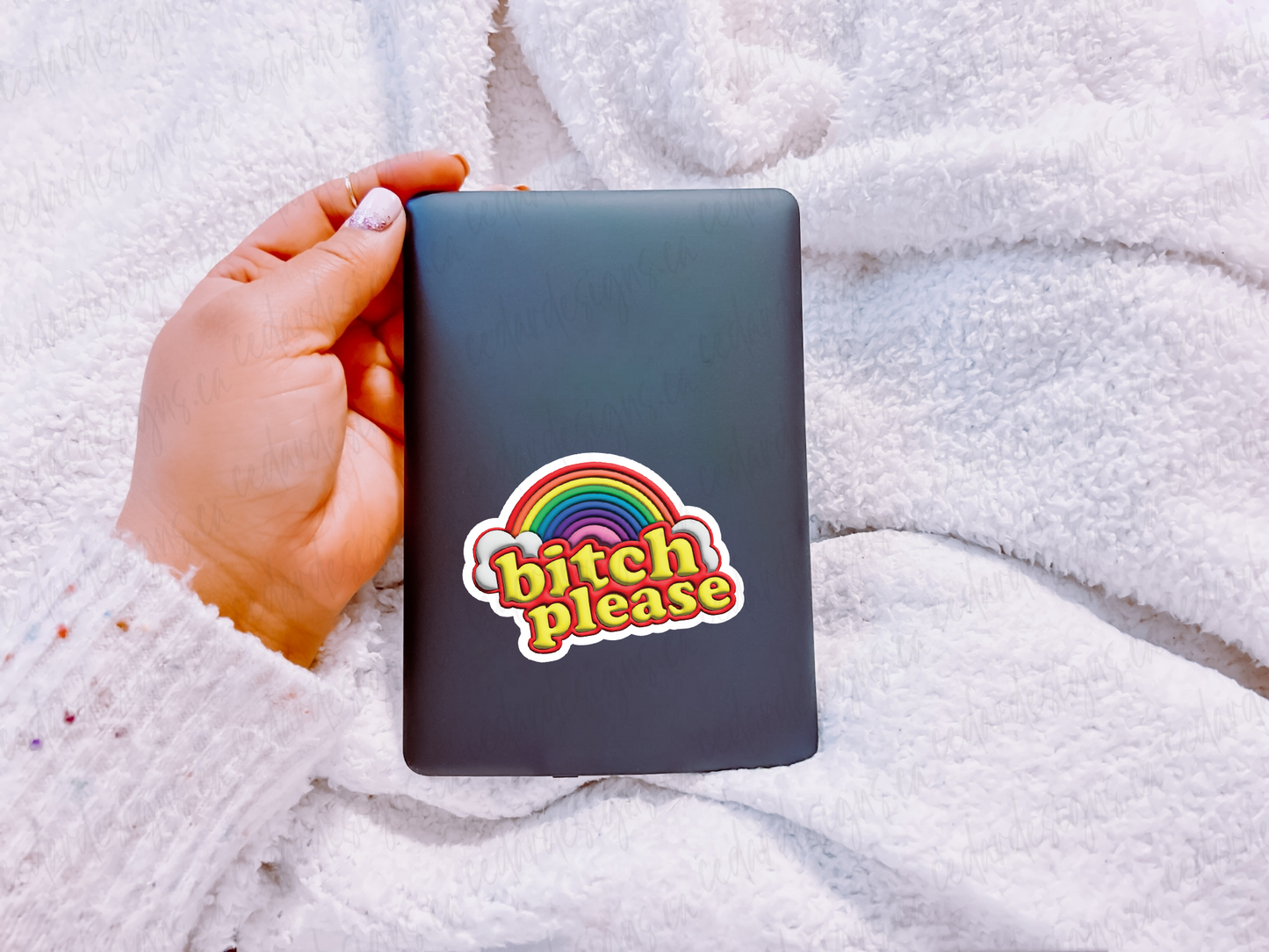 bitch please (3D Look) Sticker - Premium Vinyl Sticker - Weatherproof & Easy to Apply