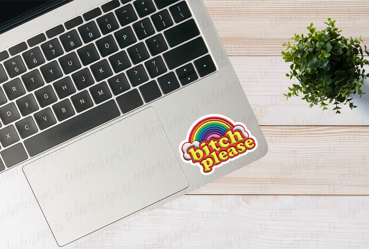 bitch please (3D Look) Sticker - Premium Vinyl Sticker - Weatherproof & Easy to Apply