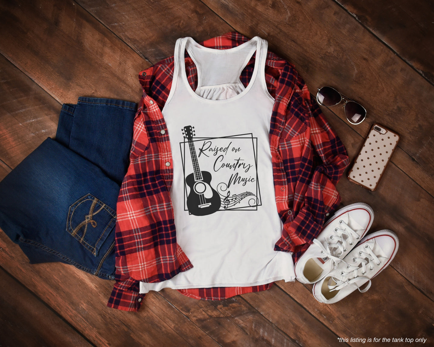 Raised on Country Music Premium Adult Tank – Lightweight & Versatile