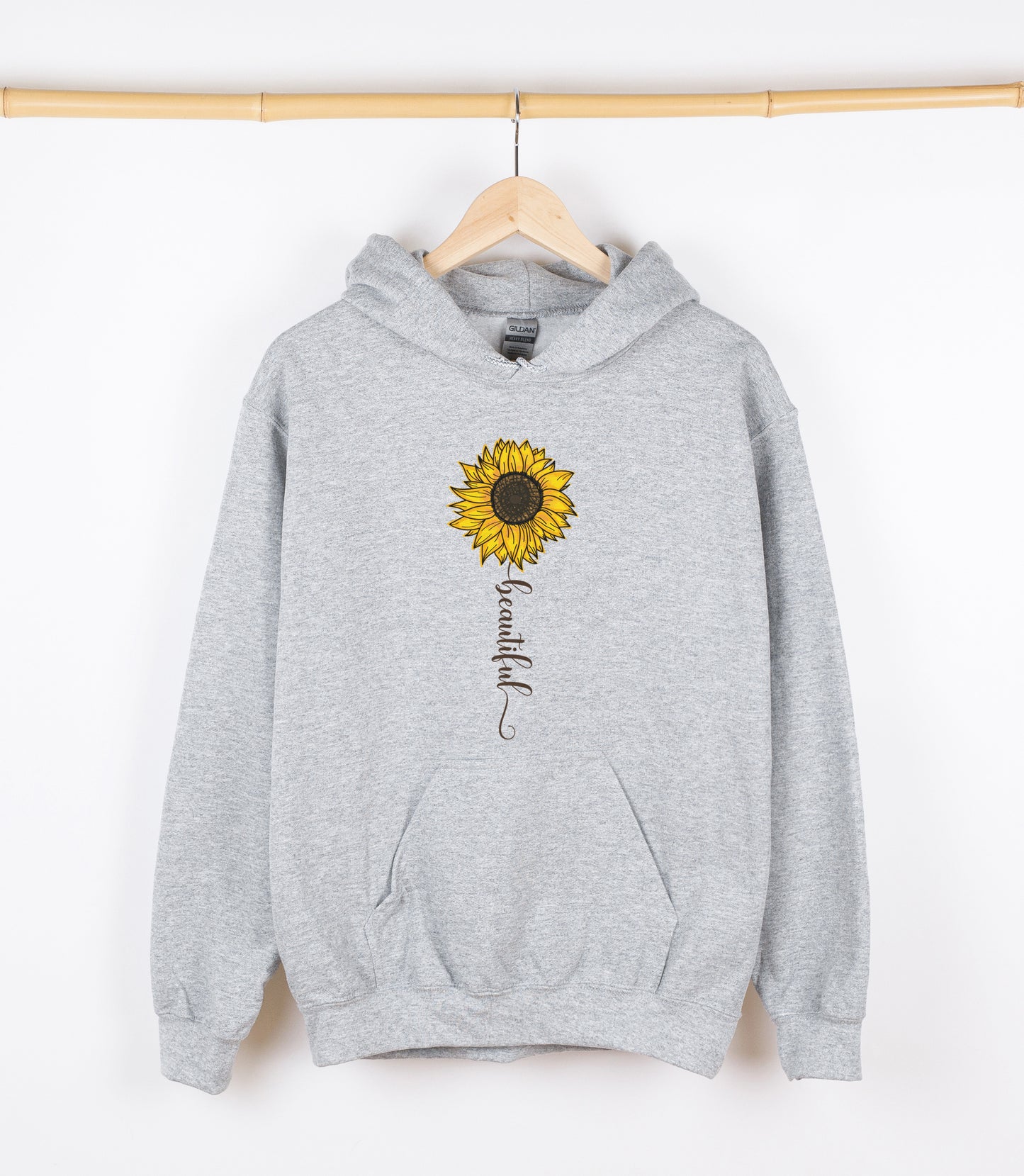 Sunflower "beautiful" Sweatshirt, Crewdie, Hoodie, Full Zip-Up Hoodie