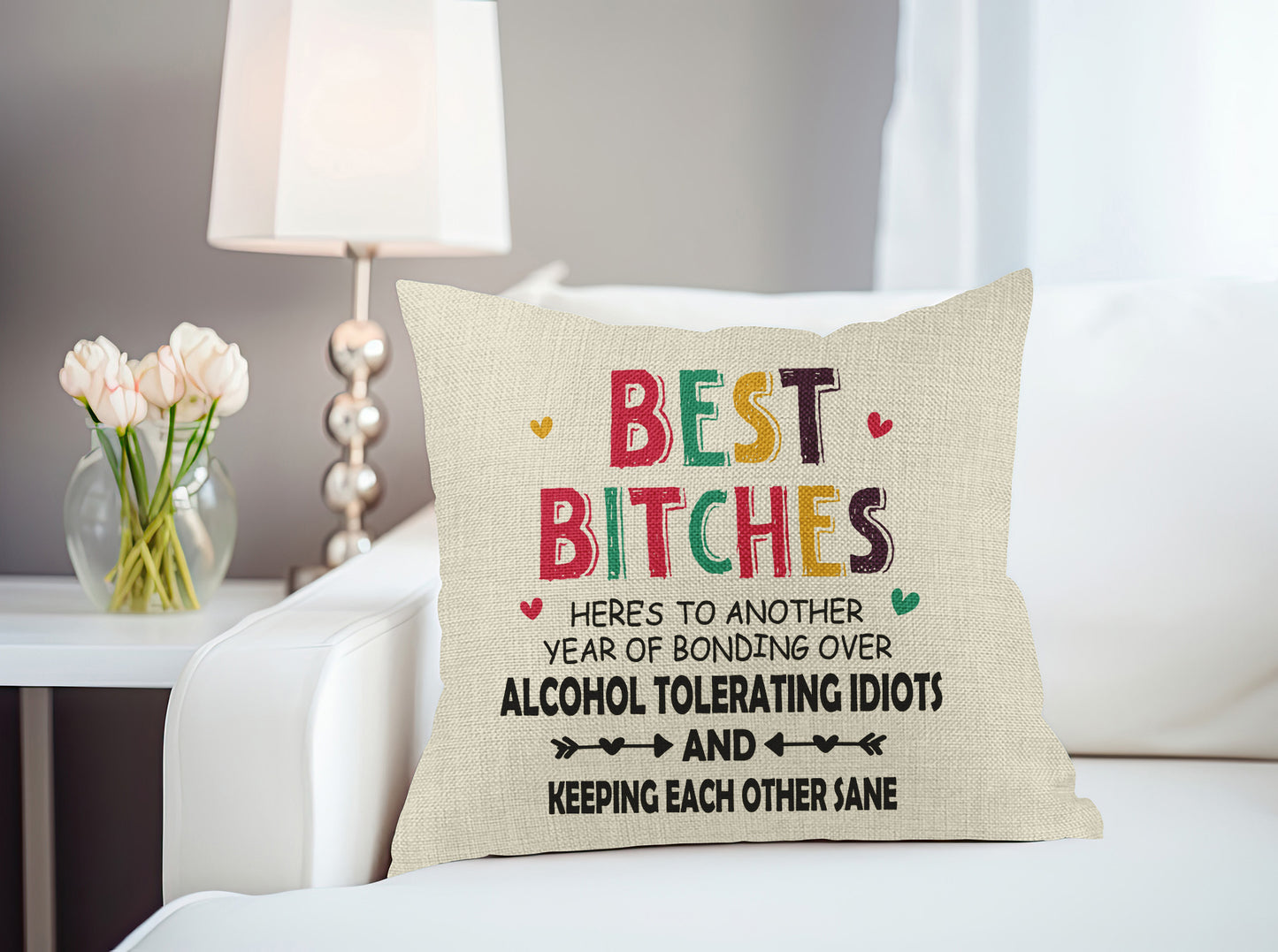 Best Bitches Throw Pillow