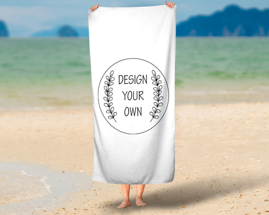 Personalized Beach Towel – Custom Name Towel for Kids & Adults – Soft, Quick-Dry, Summer Pool & Vacation Gift