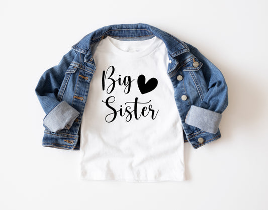 Big Sister Trendy Youth T-Shirt , Custom Graphic Tee for Kids, Soft & Stylish