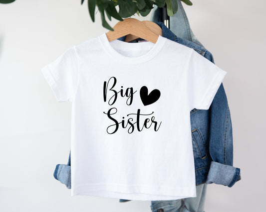 Big Sister, Adorable Toddler Shirt – Fun Graphic Kids Tee, Cute Gift Idea, Adorable Toddler Clothes for Boys or Girls