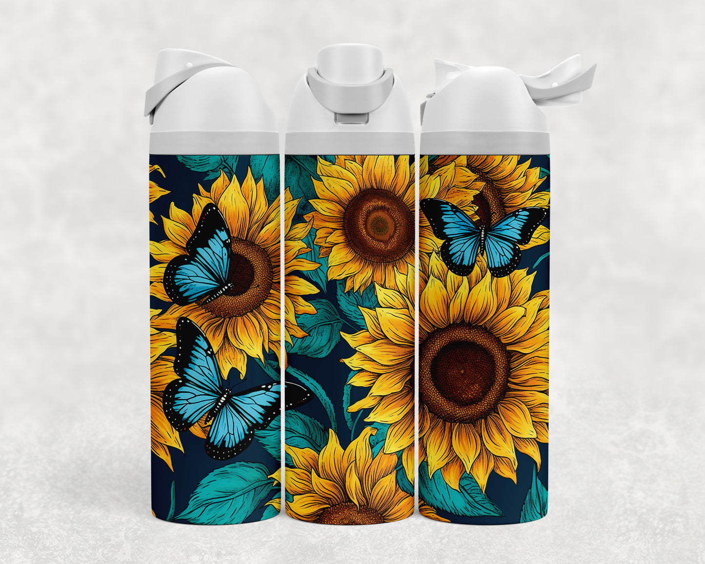 Butterfly Sunflower Sip & Flow Water Bottle