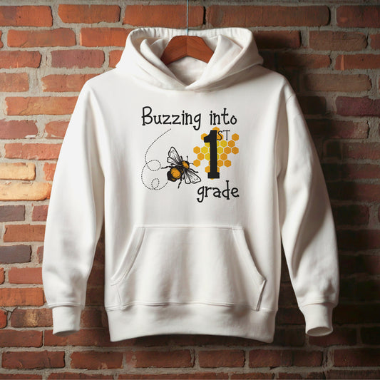 Buzzing into 1st Grade, Soft, Stylish, and Built to Move – Youth Sweatshirts & Hoodies