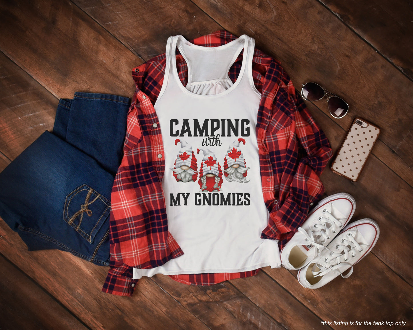 CAMPING WITH MY GNOMIES Premium Adult Tank – Lightweight & Versatile