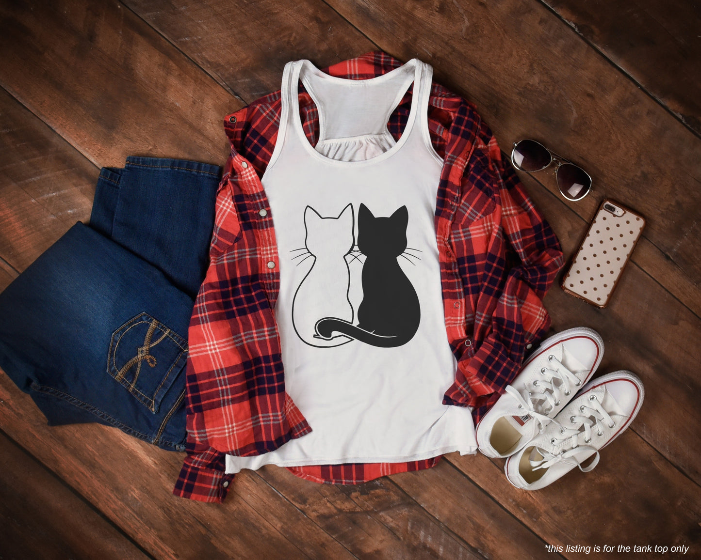 Cat Silhouettes Premium Adult Tank – Lightweight & Versatile