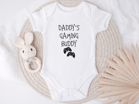 Daddy's Gaming Buddy, Baby Onesie – Personalized Newborn Outfit, Gender Neutral, Baby Gift Idea