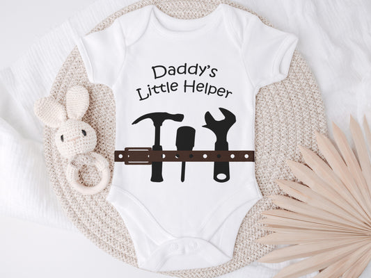 Daddy's Little Helper, Baby Onesie – Personalized Newborn Outfit, Gender Neutral, Baby Gift Idea