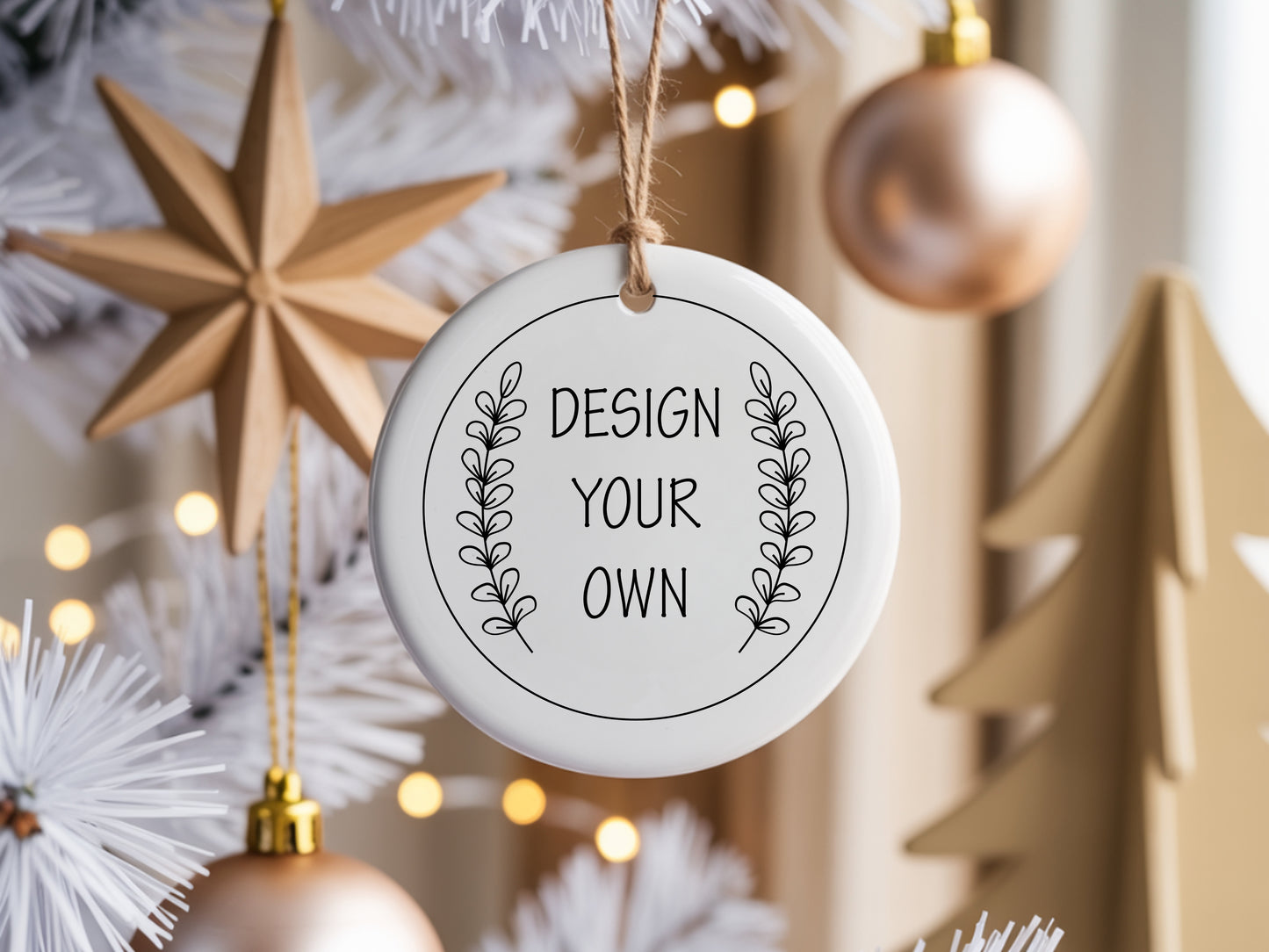 Design Your Own Ceramic Round Ornament