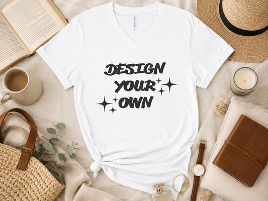Design Your Own Ladies V-Neck Tee