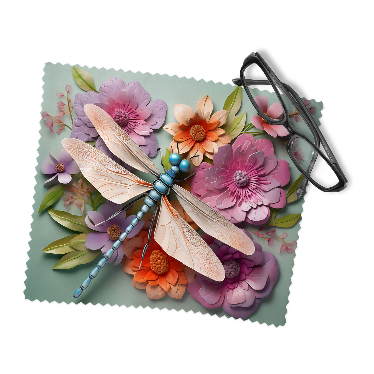 Dragonfly with 3D Look Lens Cleaning Cloth