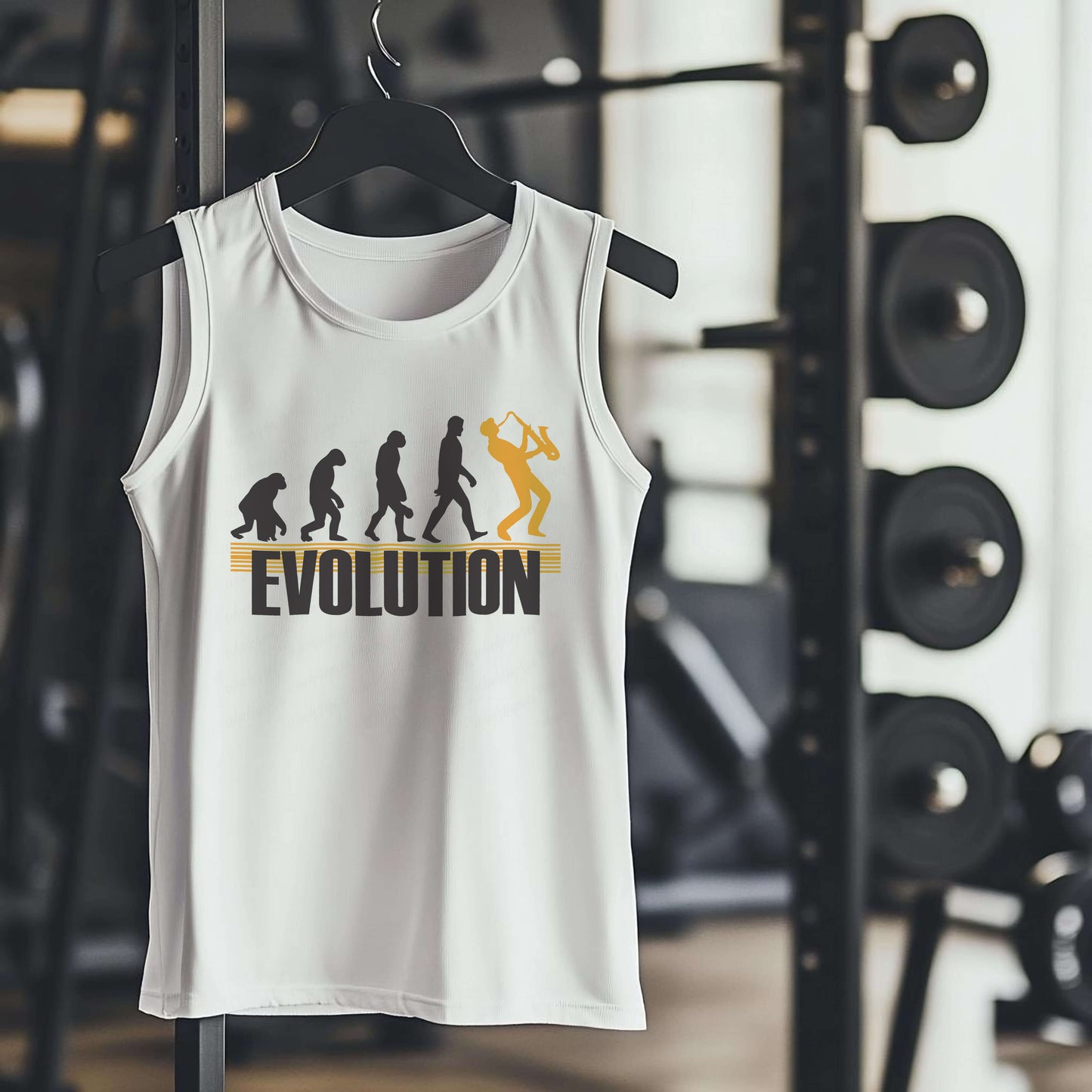 EVOLUTION of a Saxophone Player Premium Adult Tank – Lightweight & Versatile