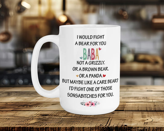 Fight a Bear Baba Classic Ceramic Mug