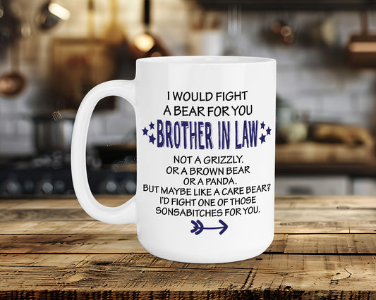 Fight a Bear BROTHER IN LAW Classic Ceramic Mug