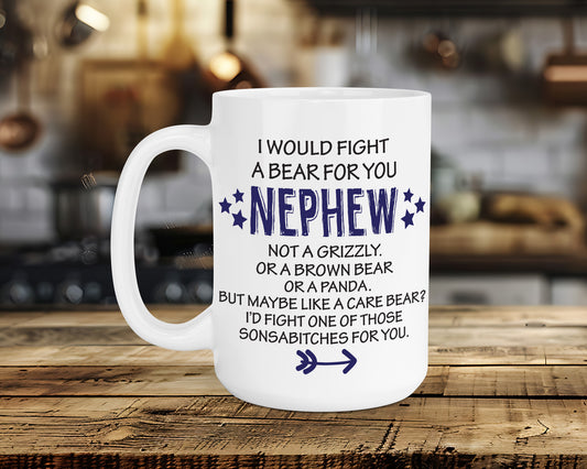 Fight a Bear NEPHEW Classic Ceramic Mug